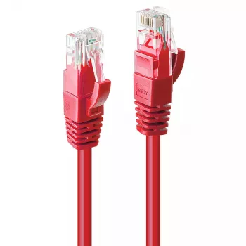 Sieťový kábel Lindy 3m Cat.6 RJ-45 U/UTP červená