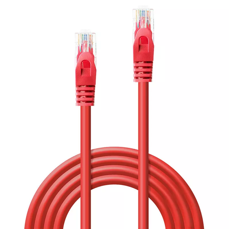 Lindy 48185 sieťový kábel červený 5 m Cat6 U/UTP (UTP)