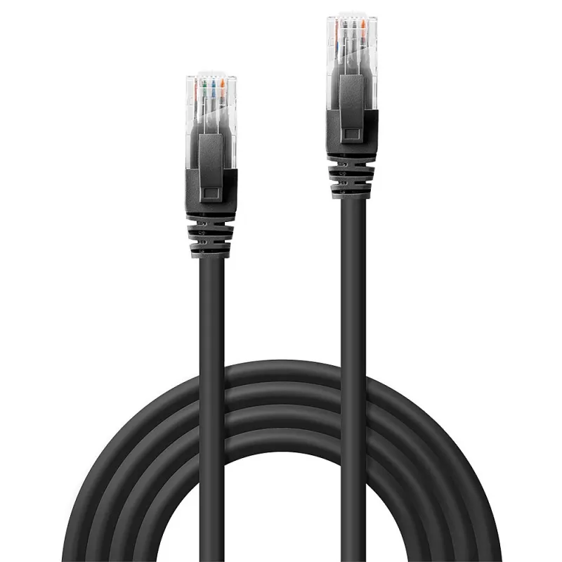Sieťový kábel Lindy 5m Kat.6 RJ-45 U/UTP čierny