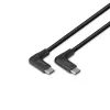 Lindy 1,5 m USB 3.2 USB-C kábel s pravouhlými konektormi, 10 Gbit/s