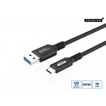 Microconnect USB3.2AC025 USB kábel USB 3.2 Gen 2 (3.1 Gen 2) 0,25 m USB C USB A čierny