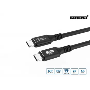 Microconnect MC-USBCC8 USB kábel USB 3.2 Gen 2x2 8 m USB C čierny