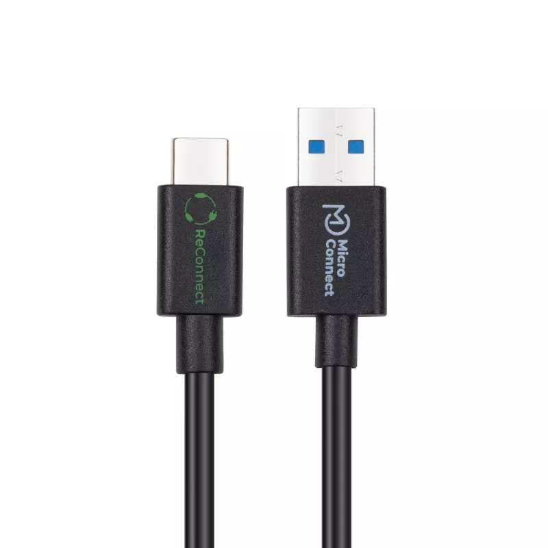 Microconnect ECO-USB3.2CA1 USB kábel USB 3.2 Gen 2 (3.1 Gen 2) 1 m USB A USB C čierny