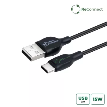 Microconnect ECO-USB3.1CCHAR1B USB kábel USB 2.0 1 m USB A USB C čierny