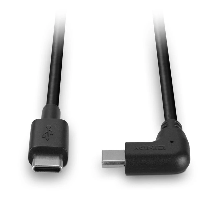 Lindy 1m USB 2.0 rovný USB-C na pravouhlý USB-C kábel
