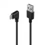 USB kábel Lindy 32000 — USB 2.0, USB-A na USB-C, 0,5 m, čierny