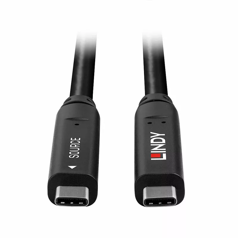 Lindy 10m USB 3.2 Gen 2 & DP 1.4 typ C hybridný kábel