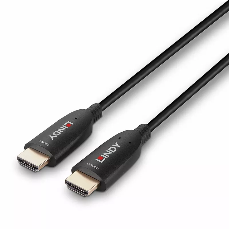 Lindy 38518 hybridný optický kábel HDMI 8K60, 100 m, 4K 120 Hz, čierny