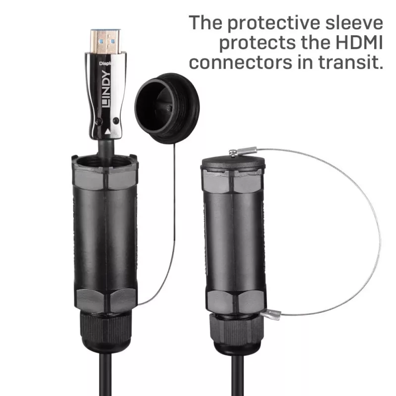 HDMI kábel Lindy 38529 20 m HDMI Type-A konektor samec 2.1 48 Gbit/s čierny