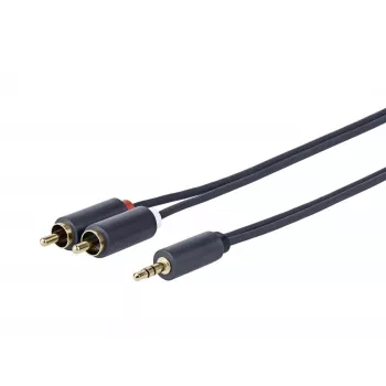Vivolink PROMJRCA12 audio kábel 12 m 3,5 mm 2 x RCA čierna