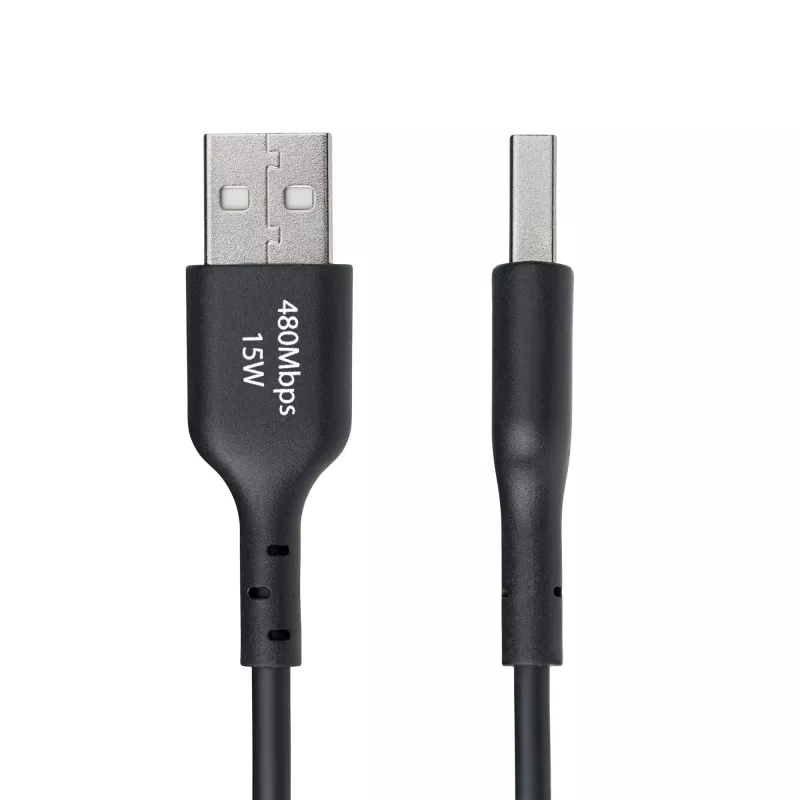 StarTech.com 3ft (1m) USB-A na USB-C nabíjací kábel, nabíjanie a synchronizácia, 3A, USB 2.0, TPE plášť – čierny USB nabíjací kábel
