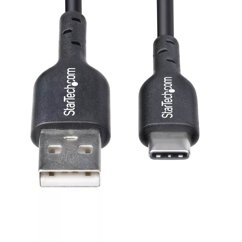 StarTech.com 3ft (1m) USB-A na USB-C nabíjací kábel, nabíjanie a synchronizácia, 3A, USB 2.0, TPE plášť – čierny USB nabíjací kábel
