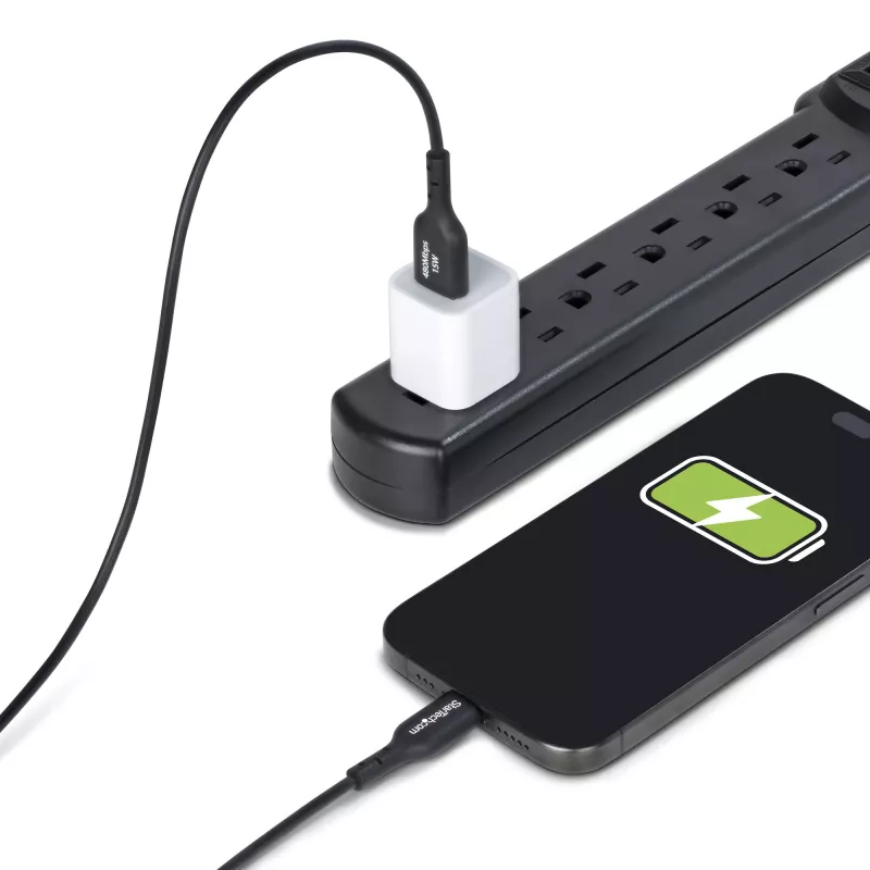 StarTech.com 3ft (1m) USB-A na USB-C nabíjací kábel, nabíjanie a synchronizácia, 3A, USB 2.0, TPE plášť – čierny USB nabíjací kábel