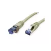 Sieťový kábel VALUE 21.99.0859 RJ-45 Cat6a 0,15m sivý