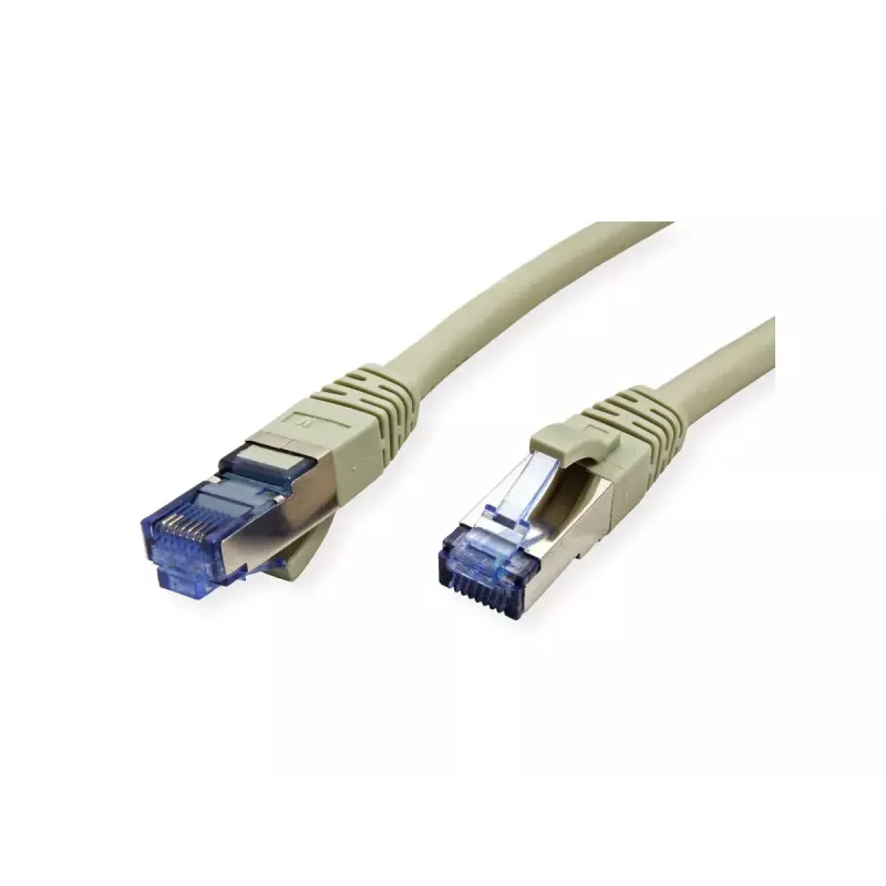 Sieťový kábel VALUE 21.99.0859 RJ-45 Cat6a 0,15m sivý