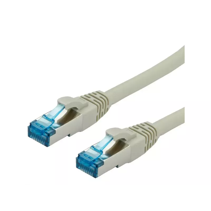 Sieťový kábel VALUE 21.99.0859 RJ-45 Cat6a 0,15m sivý
