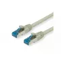 Sieťový kábel VALUE 21.99.0859 RJ-45 Cat6a 0,15m sivý