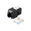 Equip Cat.6A nechránený keystone jack bez nástroja, RJ-45, LSA, čierna