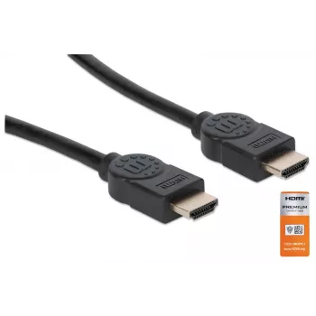 HDMI kábel s Ethernetom Manhattan HDMM1MP 1m konektor samec na konektor samec čierny