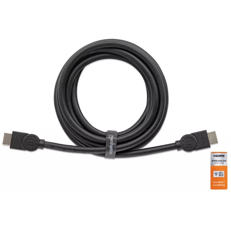 HDMI kábel s Ethernetom Manhattan HDMM1MP 1m konektor samec na konektor samec čierny
