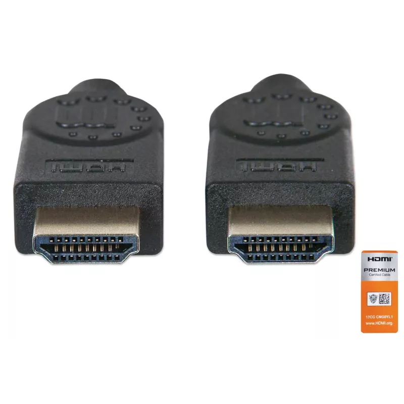 HDMI kábel s Ethernetom Manhattan HDMM1MP 1m konektor samec na konektor samec čierny
