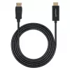 Manhattan DisplayPort 1.1 na HDMI kábel, 1080p@60Hz, 1m, konektor samec na konektor samec, DP s uzamknutím, čierny, nie obojsmerný, trojročná záruka