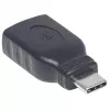 Manhattan USB-C na USB-A adaptér, konektor samec na konektor samica, 5 Gbit/s (USB 3.2 Gen1, aj USB 3.0), SuperSpeed USB, čierny, doživotná záruka, zodpovedá USB31CAADG