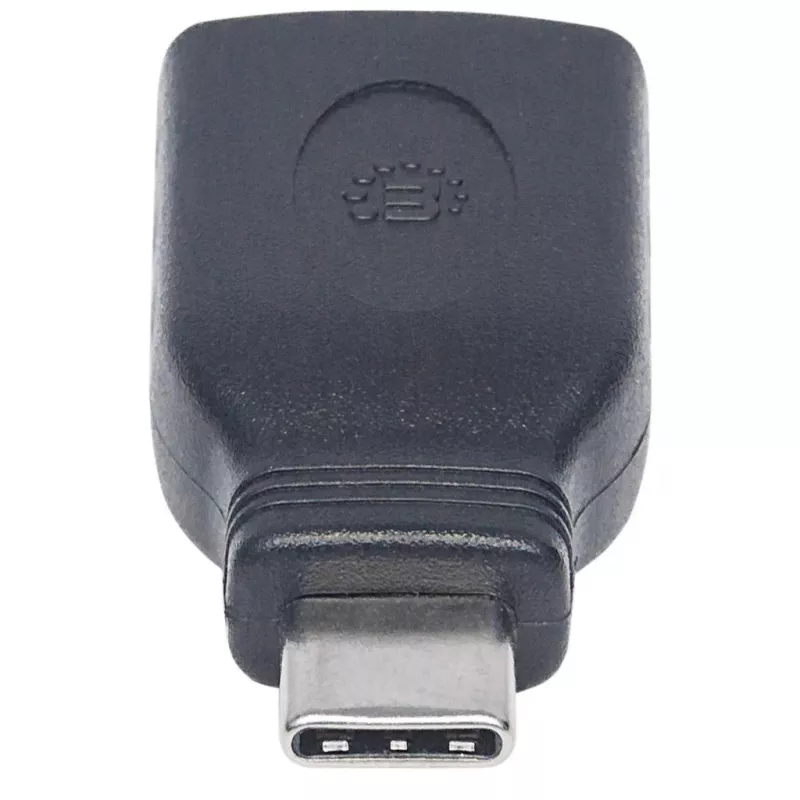 Manhattan USB-C na USB-A adaptér, konektor samec na konektor samica, 5 Gbit/s (USB 3.2 Gen1, aj USB 3.0), SuperSpeed USB, čierny, doživotná záruka, zodpovedá USB31CAADG