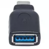 Manhattan USB-C na USB-A adaptér, konektor samec na konektor samica, 5 Gbit/s (USB 3.2 Gen1, aj USB 3.0), SuperSpeed USB, čierny, doživotná záruka, zodpovedá USB31CAADG