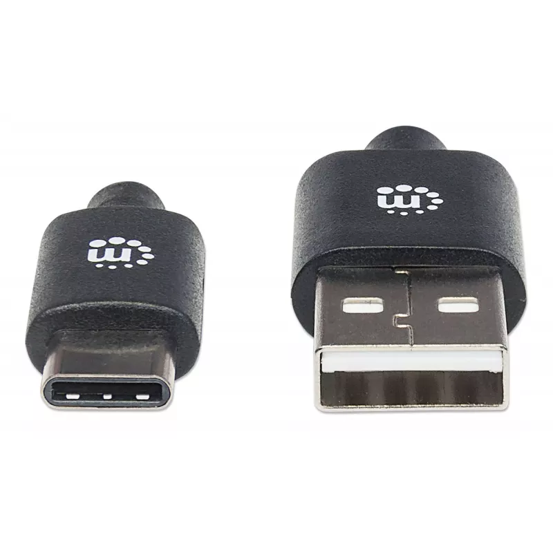 Manhattan 354936 kábel USB-C na USB-A, USB 2.0, 3 m, samec/samec, čierny