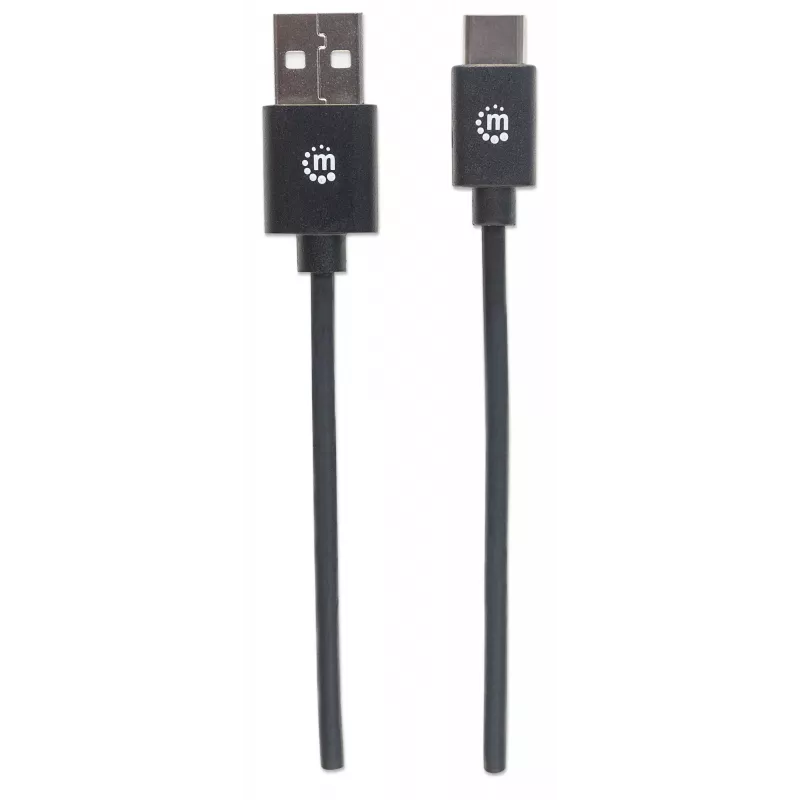 Manhattan 354936 kábel USB-C na USB-A, USB 2.0, 3 m, samec/samec, čierny