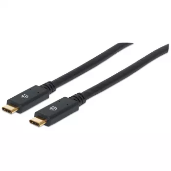 USB-C kábel Manhattan USB315CC2M 2 m konektor samec na konektor samec čierna