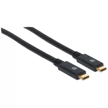 USB-C kábel Manhattan USB315CC2M 2 m konektor samec na konektor samec čierna