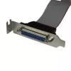 StarTech.com Low-Profile 16-palcový paralelný port header káblový adaptér so slotovým plechom – DB25 (F) na IDC26