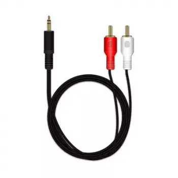 Audio kábel MediaRange MRCS164 1m 2xRCA 3,5mm čierna