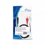 Audio kábel MediaRange MRCS164 1m 2xRCA 3,5mm čierny