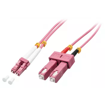 Lindy 46365 InfiniBand/sklenené vlákno kábel 15 m LC SC ružová