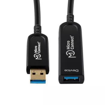 Microconnect MC-USB3.0AAF25AOP USB kábel USB 3.2 Gen 2 (3.1 Gen 2) 25 m USB A čierny