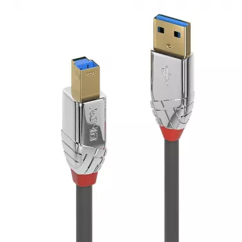 Lindy 1 m USB 3.2 Type-A na B kábel, 5 Gbit/s, Cromo Line