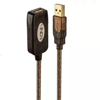 Lindy 20 m USB 2.0 aktívne predĺženie, 20 m, 0,48 Gbit/s