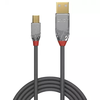 Lindy 3 m USB 2.0 Type-A na Mini-B kábel, Cromo Line