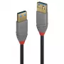 Lindy 0,5 m USB 3.2 Type-A predlžovací kábel, 5 Gbit/s, Anthra Line