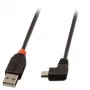 Lindy 1 m USB 2.0 kábel – Type-A na Mini-B, 90° uhol