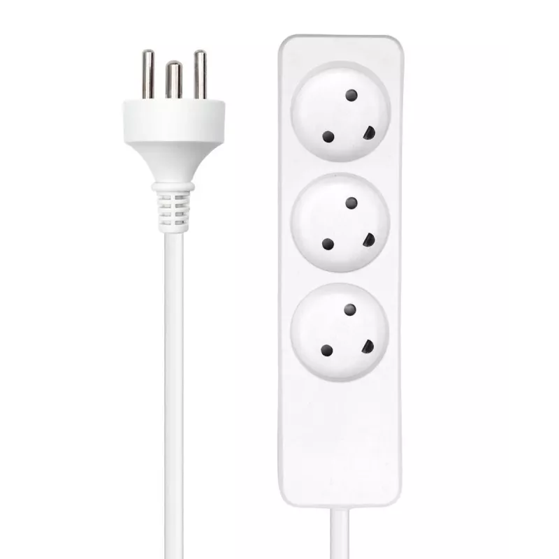 Microconnect MC-GRU0350DK predlžovací kábel 5 m 3 AC zásuvky interiérový biely