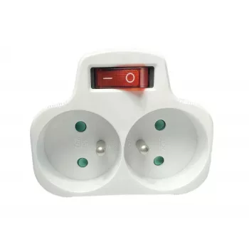 Zásuvkový vypínač MicroConnect MC-PLUGOOEU1+2FRW Type EU