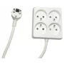 Microconnect MC-PSSQUARE040150FRW predlžovací kábel 1,5 m 4 AC zásuvky interiérový biely