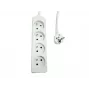 Predlžovacia zásuvka MicroConnect MC-PS040150FRW — 4-násobná, francúzske typ E zásuvky