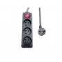 Microconnect MC-PSOO030150FRB predlžovací kábel 1,5 m 3 AC výstupy interiérový čierny