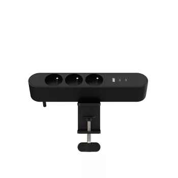 Multi-desktopová predlžovacia zásuvka MicroConnect MC-MDPS-FR3-30W — 3 zásuvky, 30 W