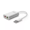 Audio konvertor Lindy USB Type-A na audio konvertor, strieborná/biela, 25 g